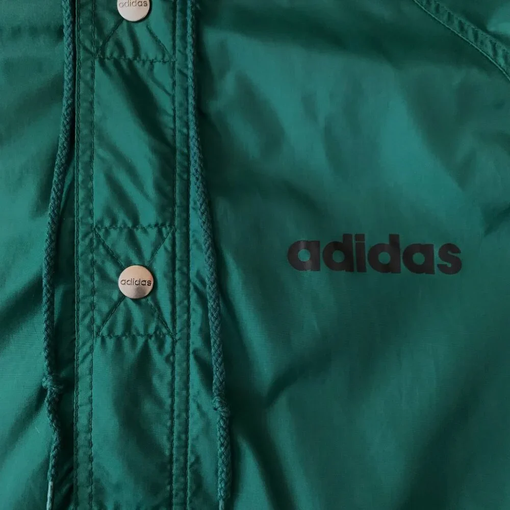 Vintage Y2K Adidas Windbreaker Technical Jacket Coat Green Streetwear Activewear - Picture 5 of 14
